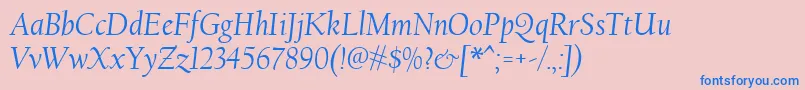 フォントCalifornianFbРљСѓСЂСЃРёРІ – ピンクの背景に青い文字