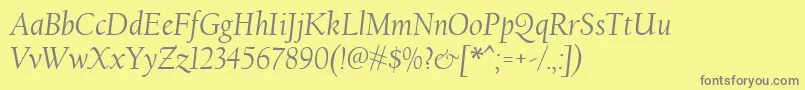 CalifornianFbРљСѓСЂСЃРёРІ Font – Gray Fonts on Yellow Background