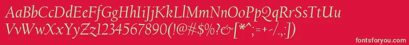 CalifornianFbРљСѓСЂСЃРёРІ Font – Green Fonts on Red Background