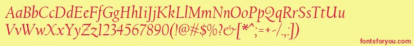 CalifornianFbРљСѓСЂСЃРёРІ Font – Red Fonts on Yellow Background