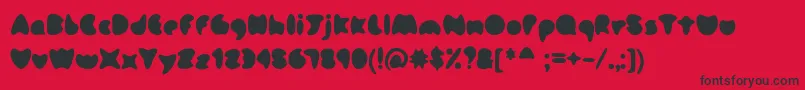 Omm Font – Black Fonts on Red Background
