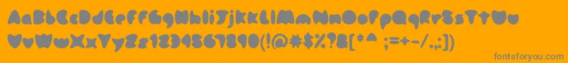 Omm Font – Gray Fonts on Orange Background