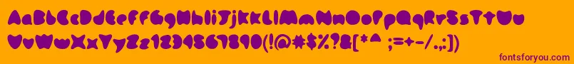 Omm Font – Purple Fonts on Orange Background