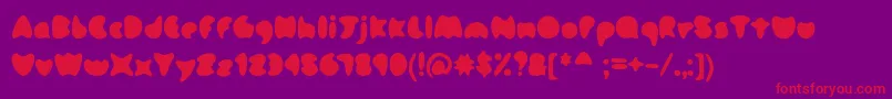 Omm Font – Red Fonts on Purple Background