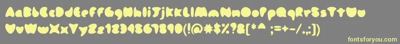 Шрифт Omm – жёлтые шрифты на сером фоне