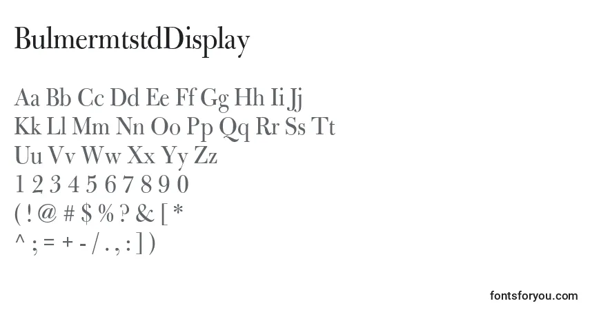 Czcionka BulmermtstdDisplay – alfabet, cyfry, specjalne znaki
