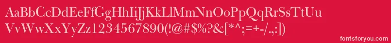 BulmermtstdDisplay Font – Pink Fonts on Red Background