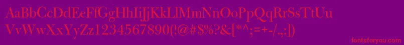 BulmermtstdDisplay Font – Red Fonts on Purple Background