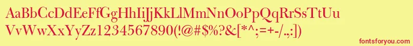 BulmermtstdDisplay Font – Red Fonts on Yellow Background