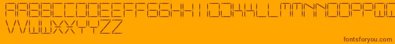 Czcionka OtherDisplaySt – brązowe czcionki na pomarańczowym tle