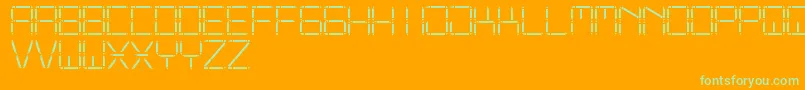 OtherDisplaySt Font – Green Fonts on Orange Background