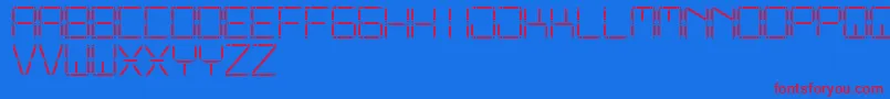 fuente OtherDisplaySt – Fuentes Rojas Sobre Fondo Azul