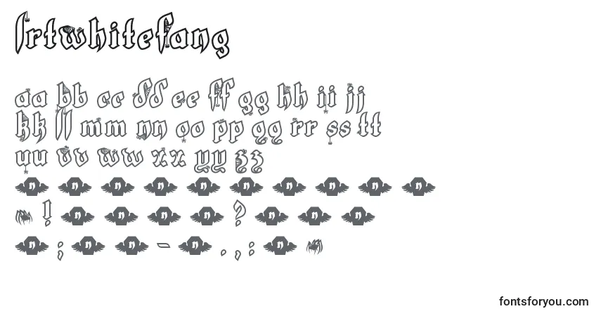 A fonte LrtWhiteFang – alfabeto, números, caracteres especiais