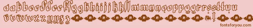 More about LrtWhiteFang Font LrtWhiteFang Font – Brown Fonts on Pink Background