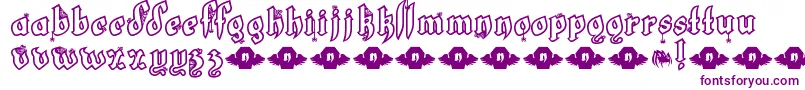 LrtWhiteFang Font – Purple Fonts on White Background