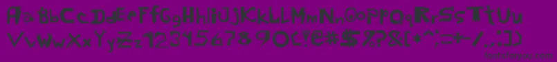 Probbariusc Font – Black Fonts on Purple Background