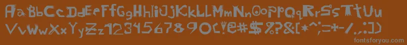 Probbariusc Font – Gray Fonts on Brown Background