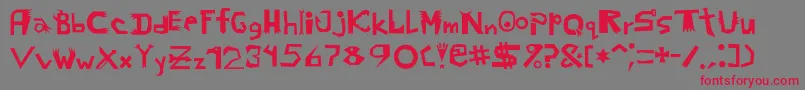 Probbariusc Font – Red Fonts on Gray Background