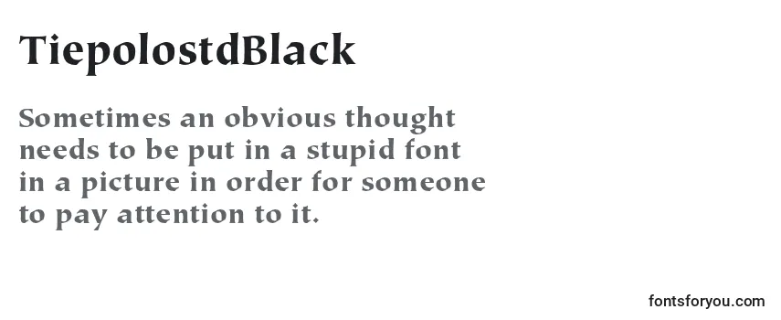 Review of the TiepolostdBlack Font