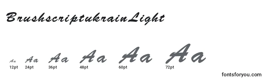 BrushscriptukrainLight Font Sizes