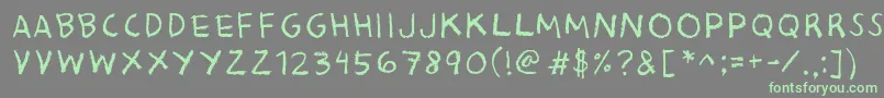 Шрифт BaconKingdom – зелёные шрифты на сером фоне