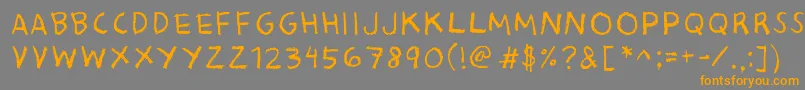 BaconKingdom Font – Orange Fonts on Gray Background