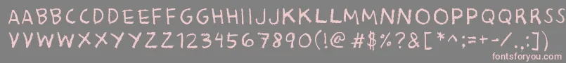フォントBaconKingdom – 灰色の背景にピンクのフォント
