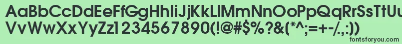 TrendexsskSemibold Font – Black Fonts on Green Background