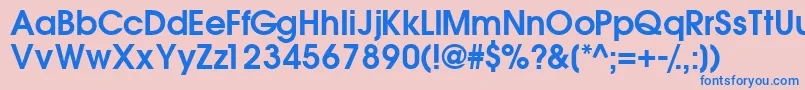 TrendexsskSemibold Font – Blue Fonts on Pink Background