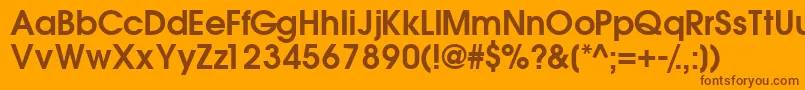 TrendexsskSemibold Font – Brown Fonts on Orange Background