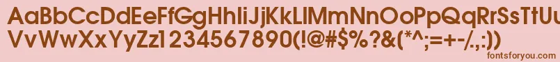 TrendexsskSemibold Font – Brown Fonts on Pink Background