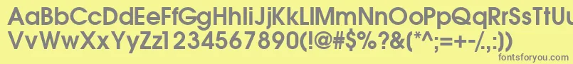 フォントTrendexsskSemibold – 黄色の背景に灰色の文字