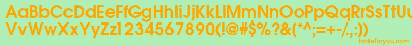 TrendexsskSemibold Font – Orange Fonts on Green Background