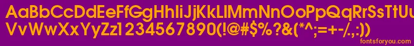 TrendexsskSemibold Font – Orange Fonts on Purple Background