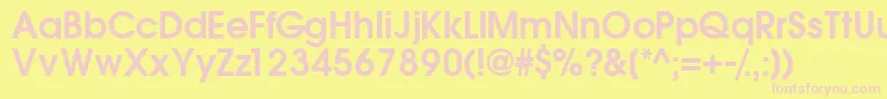 TrendexsskSemibold Font – Pink Fonts on Yellow Background