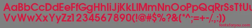 TrendexsskSemibold Font – Red Fonts on Gray Background
