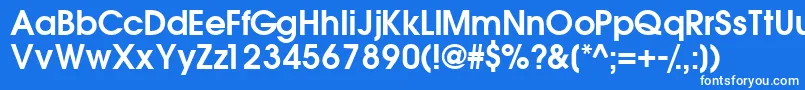 Шрифт TrendexsskSemibold – белые шрифты на синем фоне