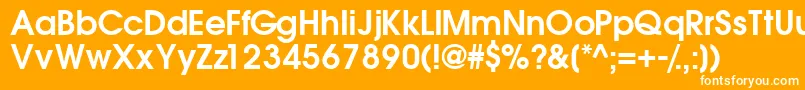 Шрифт TrendexsskSemibold – белые шрифты на оранжевом фоне