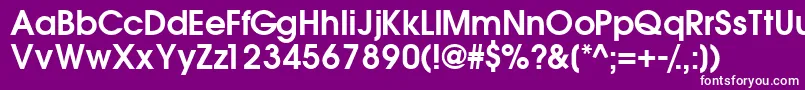 Czcionka TrendexsskSemibold – białe czcionki na fioletowym tle