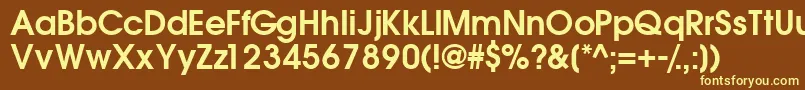 TrendexsskSemibold Font – Yellow Fonts on Brown Background