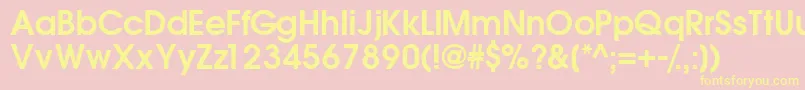 TrendexsskSemibold Font – Yellow Fonts on Pink Background