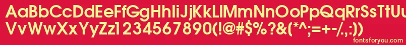 TrendexsskSemibold Font – Yellow Fonts on Red Background