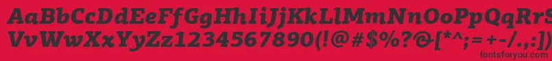 PfagoraslabproBlackitalic Font – Black Fonts on Red Background