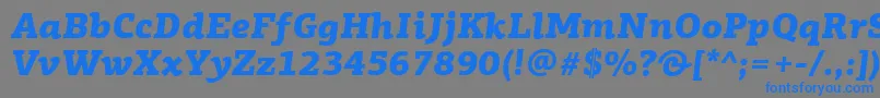 PfagoraslabproBlackitalic Font – Blue Fonts on Gray Background