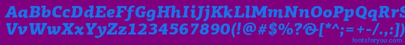 PfagoraslabproBlackitalic Font – Blue Fonts on Purple Background