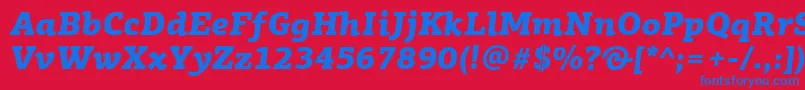 PfagoraslabproBlackitalic Font – Blue Fonts on Red Background