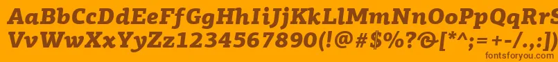 PfagoraslabproBlackitalic Font – Brown Fonts on Orange Background