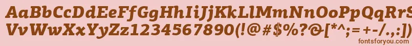 PfagoraslabproBlackitalic Font – Brown Fonts on Pink Background