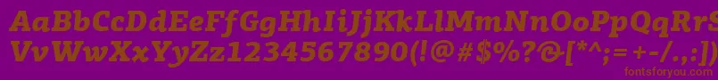 Шрифт PfagoraslabproBlackitalic – коричневые шрифты на фиолетовом фоне