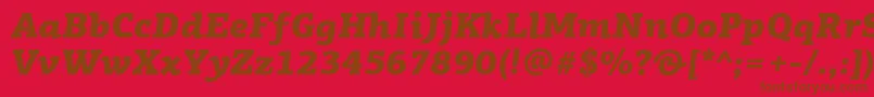 En savoir plus sur la police PfagoraslabproBlackitalic Police PfagoraslabproBlackitalic – polices brunes sur fond rouge